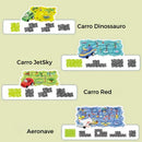 RailCar  Diversão Garantida® - Conjunto de pistas para carros infantis