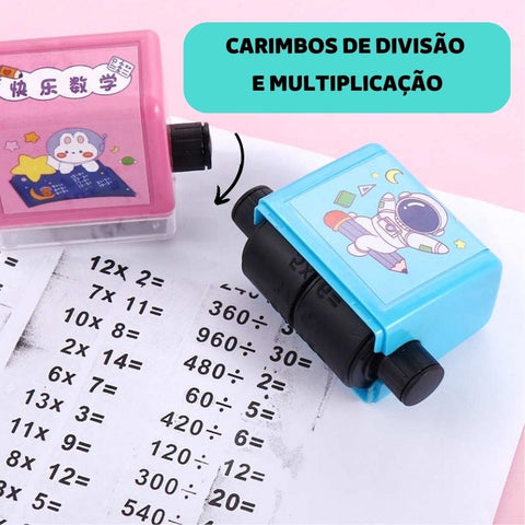 Carimbo Educativo 2 em  1 de Operações Matemáticas Diversão Garantida®