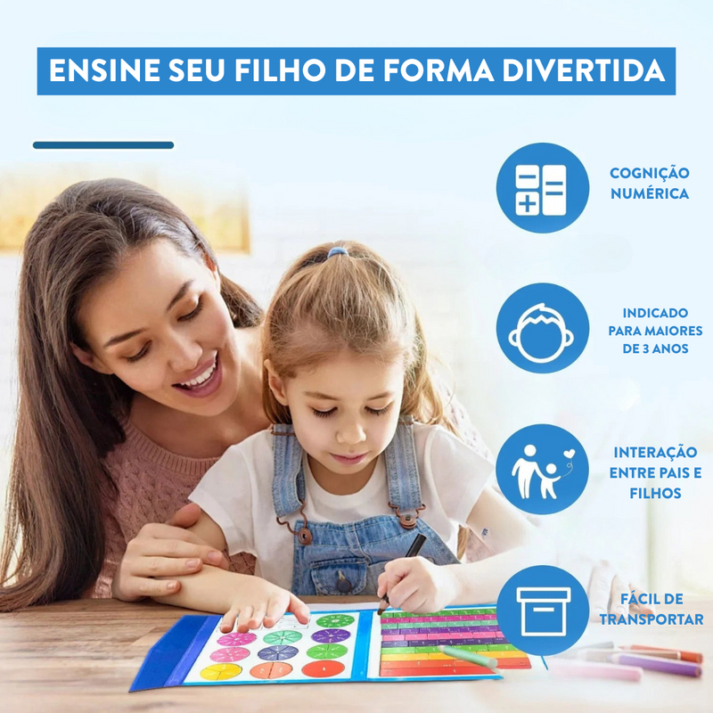 Quebra-cabeça Educacional De Fração Magnética Diversão Garantida®