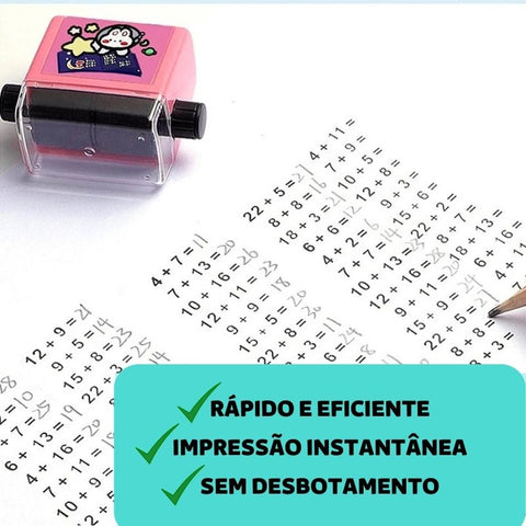 Carimbo Educativo 2 em  1 de Operações Matemáticas Diversão Garantida®