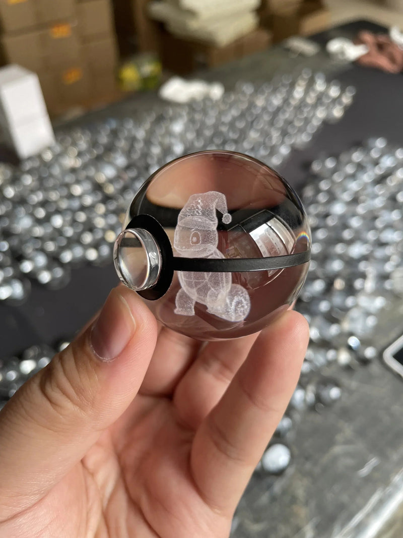 Pokebola de Cristal + Base LED (PROMOÇÃO EDIÇÃO LIMITADA)