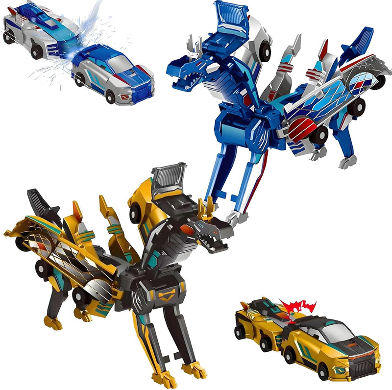 Brinquedo de carro de corrida transformador 2 em 1 Dragão Diversão Garantida®
