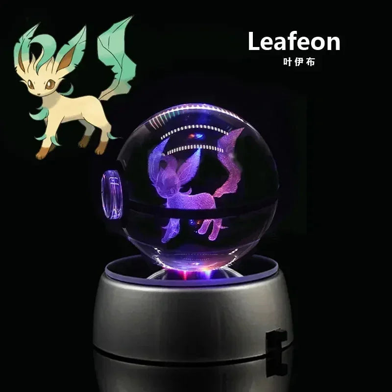 Pokebola de Cristal + Base LED (PROMOÇÃO EDIÇÃO LIMITADA)