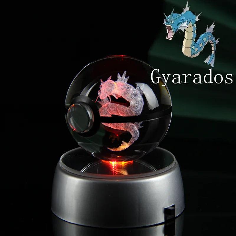 Pokebola de Cristal + Base LED (PROMOÇÃO EDIÇÃO LIMITADA)