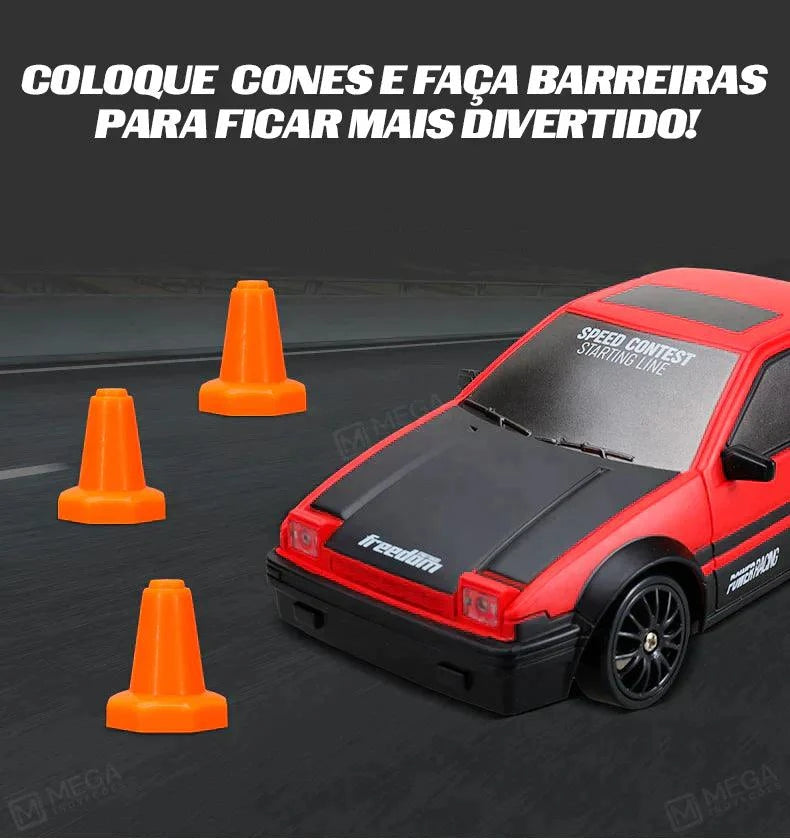 Drift Car Carrinho de Controle Remoto Diversão Garantida® + BRINDE (ÚLTIMAS UNIDADES)