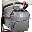 Mochila Maternidade Vira Berço Bebê Usb Impermeável Trocador Diversão Garantida®