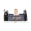 Mochila Maternidade Vira Berço Bebê Usb Impermeável Trocador Diversão Garantida®