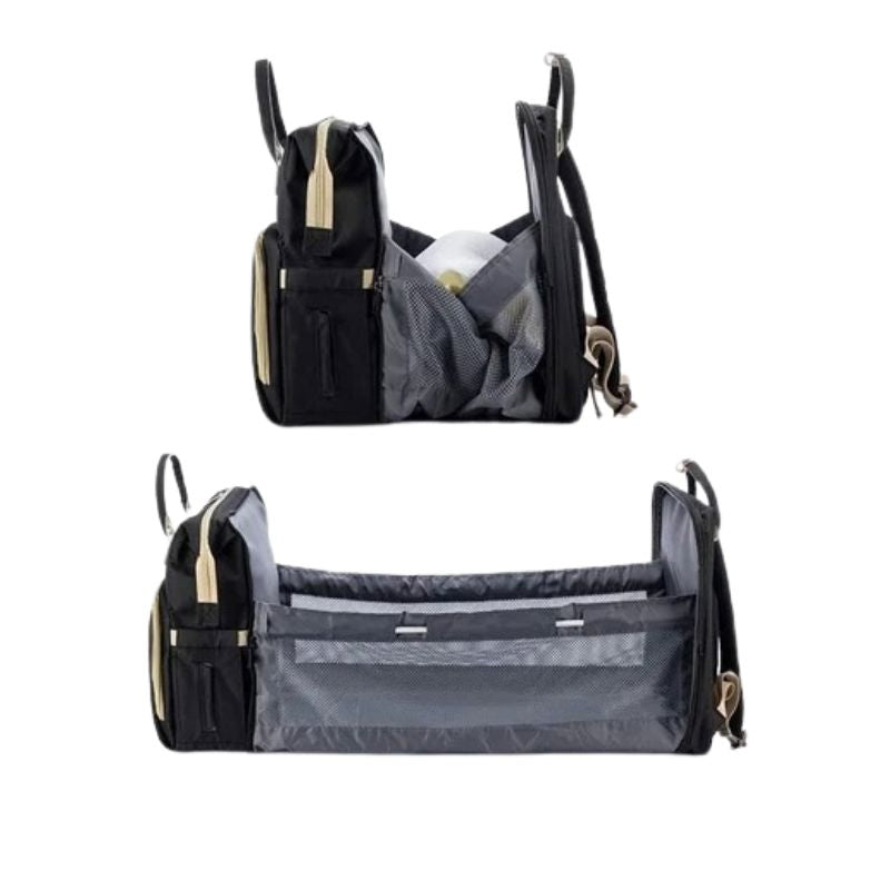 Mochila Maternidade Vira Berço Bebê Usb Impermeável Trocador Diversão Garantida®