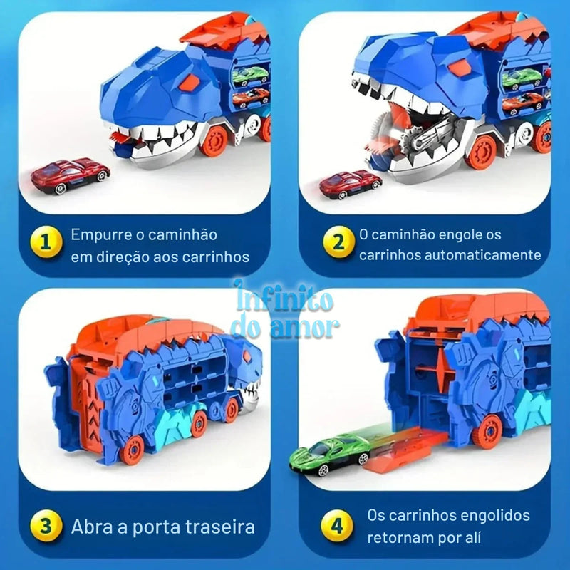 Caminhão Dinossauro Papa Carrinho 3 em 1  Diversão Garantida®