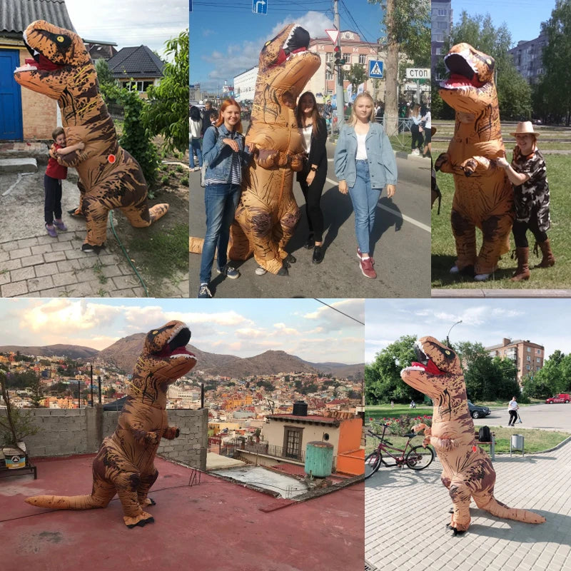 Fantasia de T-rex Inflável Diversão Garantida®