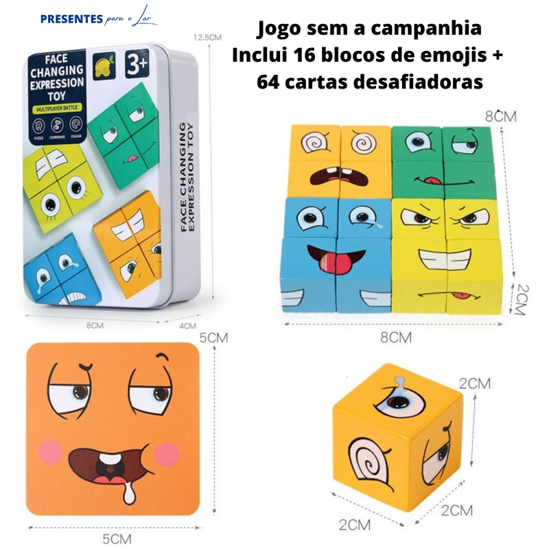 Cubo Mágico de Rosto Emojis Toys  Diversão Garantida®