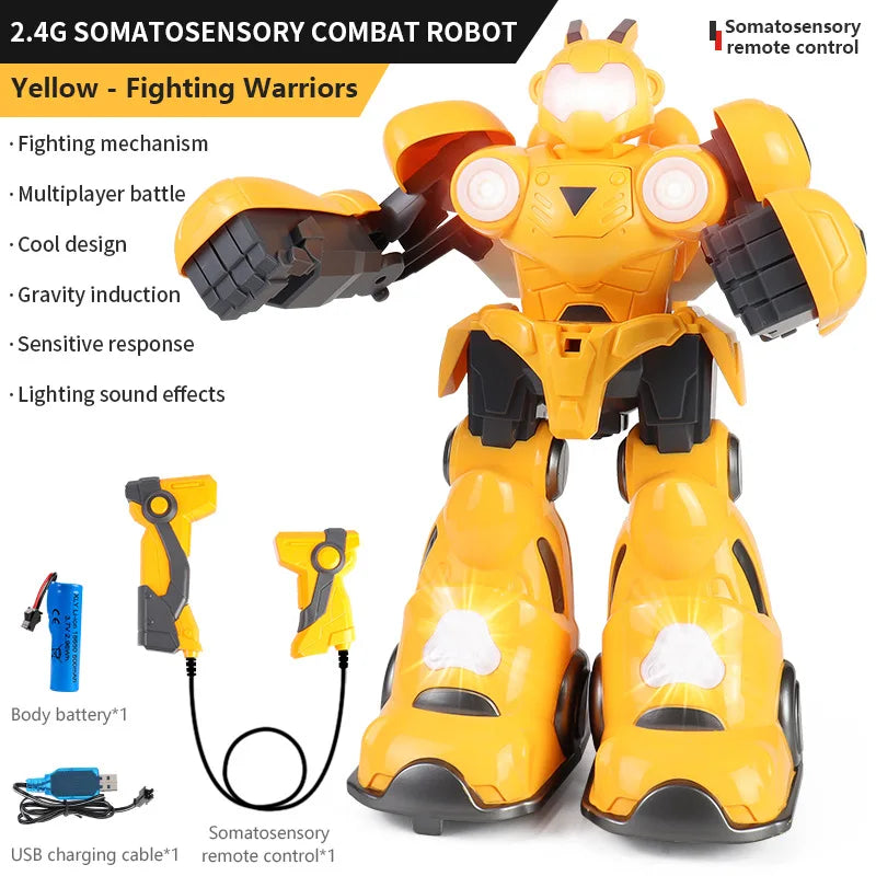 Brinquedo robô de controle remoto com sensor de movimento interativo Diversão Garantida®
