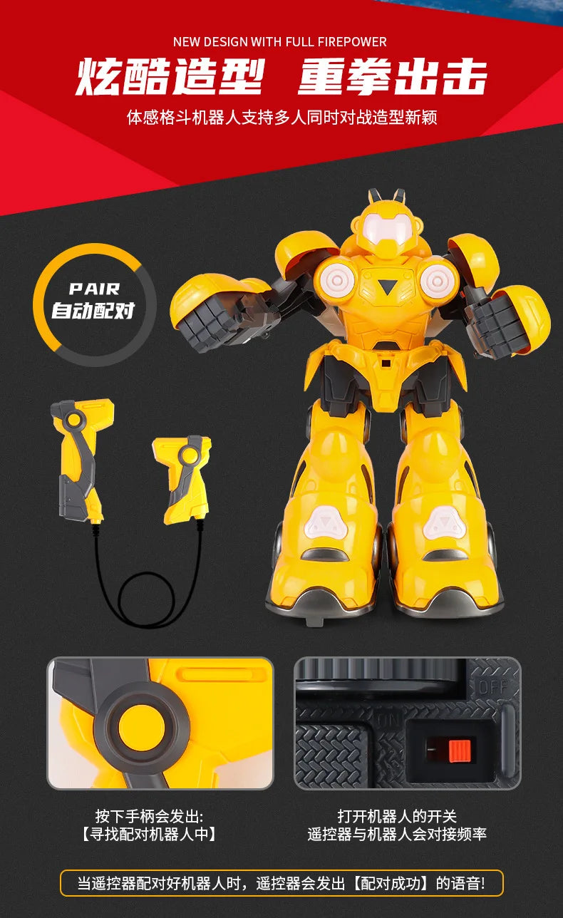Brinquedo robô de controle remoto com sensor de movimento interativo Diversão Garantida®
