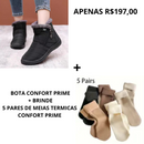 Bota Térmica Peluciada Para Inverno + Brinde Kit com 5 Pares de Meias Confort Premium