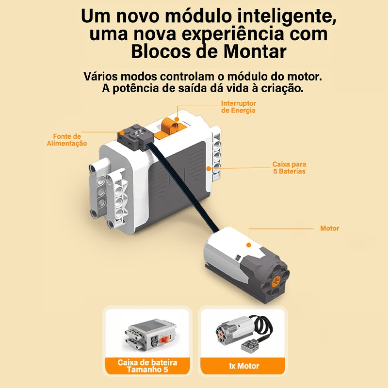 Brinquedo educativo STEAM para montagem de blocos de construção 50 em 1 Diversão Garantida®