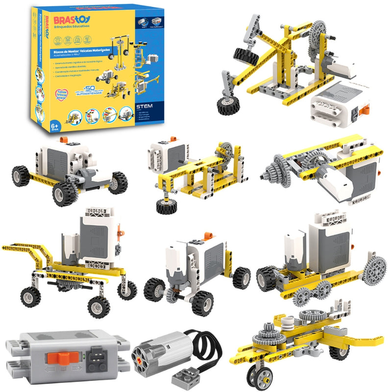 Brinquedo educativo STEAM para montagem de blocos de construção 50 em 1 Diversão Garantida®