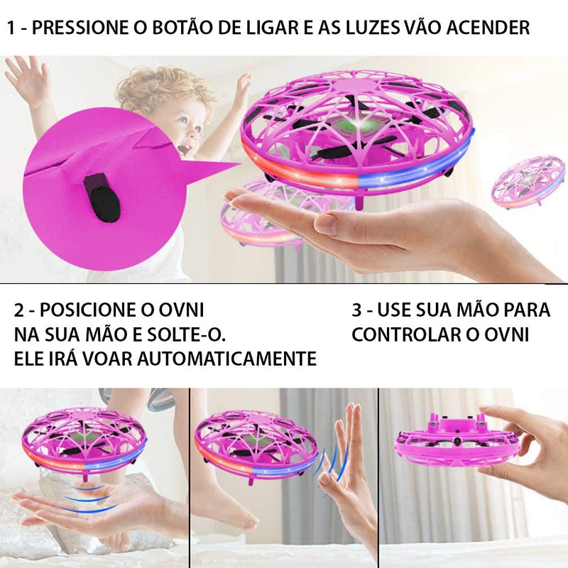 Mini OVNI Controlado Por Gesto Diversão Garantida®