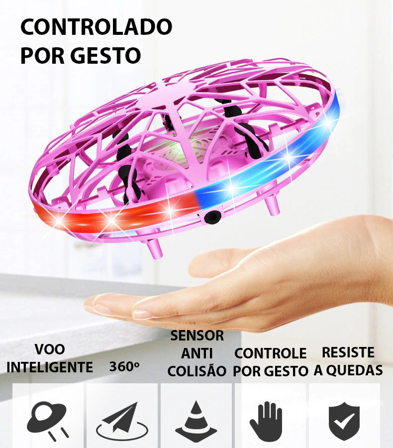 Mini OVNI Controlado Por Gesto Diversão Garantida®