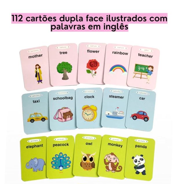 Cartões Educacional Montessori de Aprendizagem Diversão Garantida®