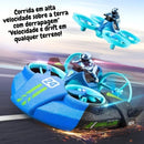 Mini Drone 3 em 1 RC V24 Impermeável para Terra, Água e Ar Diversão Garantida®