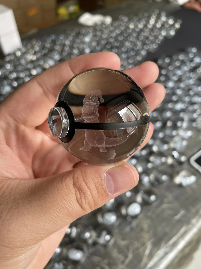 Pokebola de Cristal + Base LED (PROMOÇÃO EDIÇÃO LIMITADA)