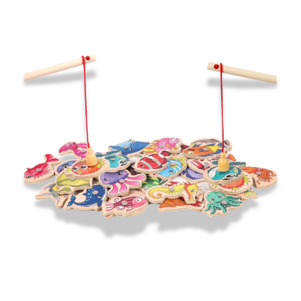 Pescaria Magnética infantil De Madeira Diversão Garantida®