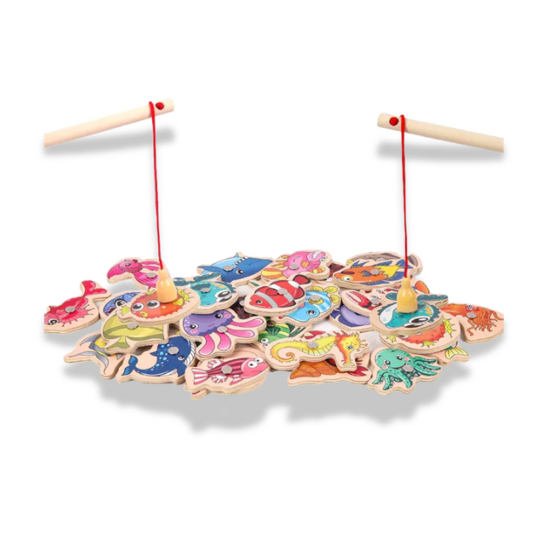 Pescaria Magnética infantil De Madeira Diversão Garantida®
