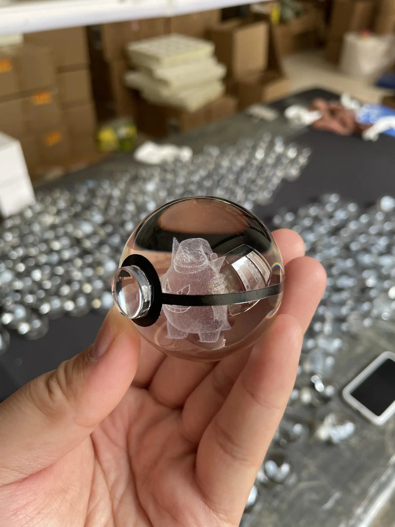 Pokebola de Cristal + Base LED (PROMOÇÃO EDIÇÃO LIMITADA)