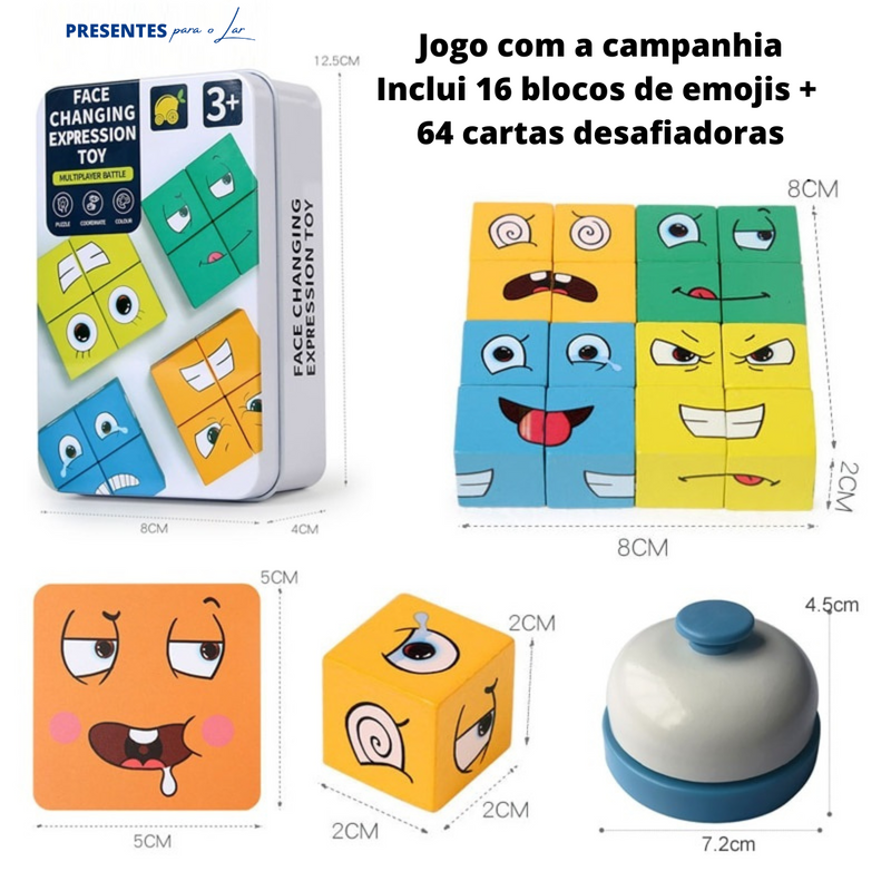 Cubo Mágico de Rosto Emojis Toys  Diversão Garantida®