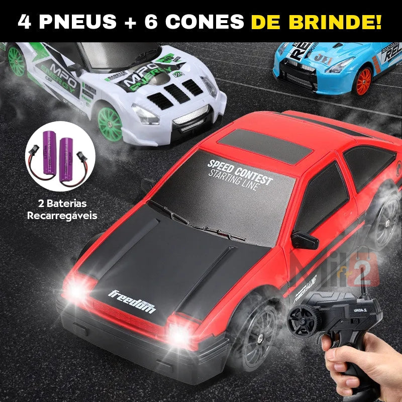 Drift Car Carrinho de Controle Remoto Diversão Garantida® + BRINDE (ÚLTIMAS UNIDADES)