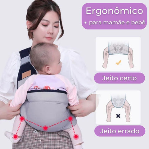 Suporte Canguru Confort para Bebês Diversão Garantida®