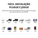Video Game Diversão Garantida® Retrô Portátil 4K 30.000 Jogos 64GB + 2 Controles Sem Fio