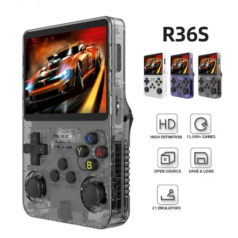 Video Game Portátil R36s 64g Tela HD com 15000 Jogos Diversão Garantida®