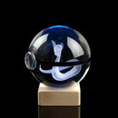 Pokebola de Cristal + Base LED (PROMOÇÃO EDIÇÃO LIMITADA)