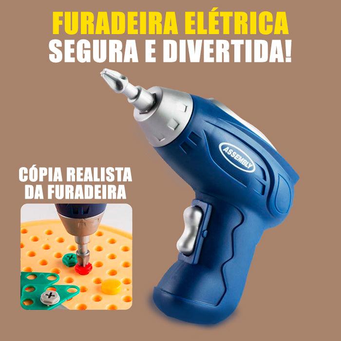 Kit Ferramentas Interativo + 200pcs Diversão Garantida® + [FURADEIRA GRÁTIS]