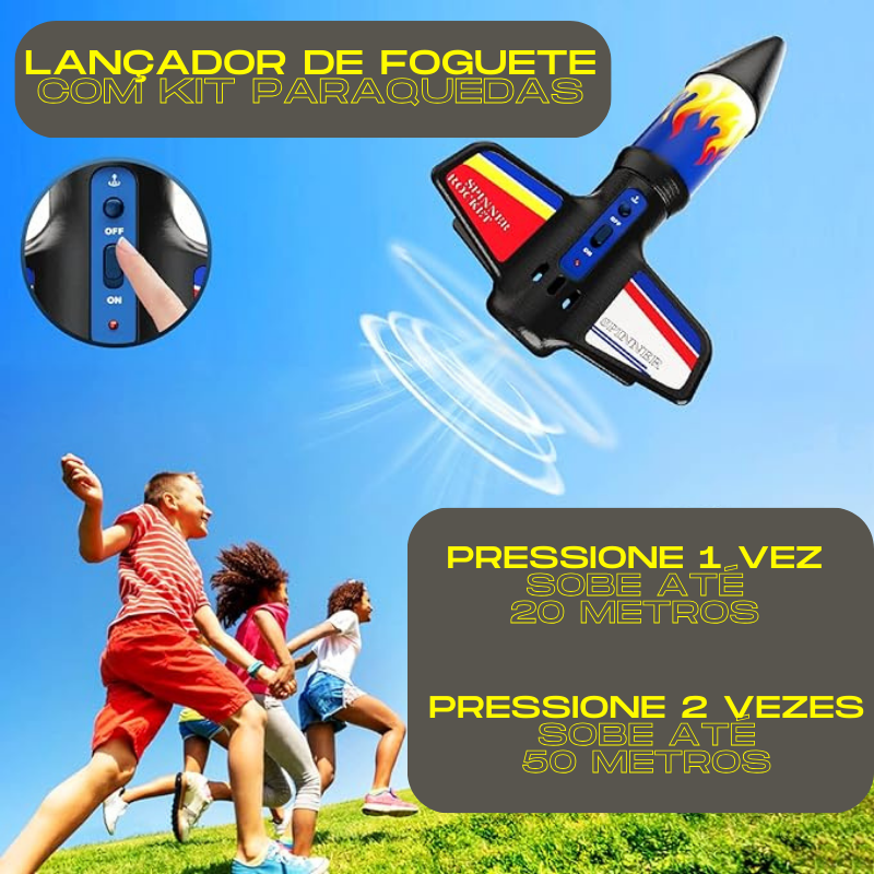 Lançador de Foguete SpaceX com kit Paraquedas Diversão Garantida®