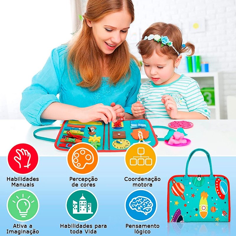 Maleta Educativa Sensorial Montessori Diversão Garantida®